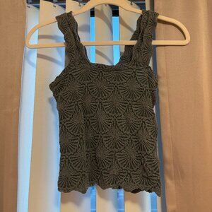 Teal textured tank top